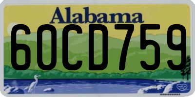 AL license plate 60CD759