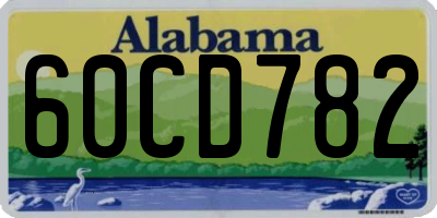 AL license plate 60CD782