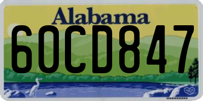 AL license plate 60CD847