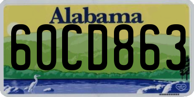 AL license plate 60CD863