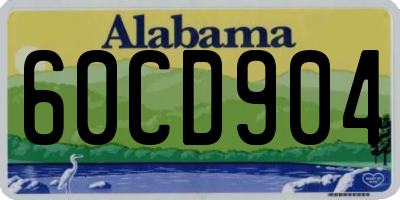 AL license plate 60CD904