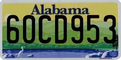 AL license plate 60CD953