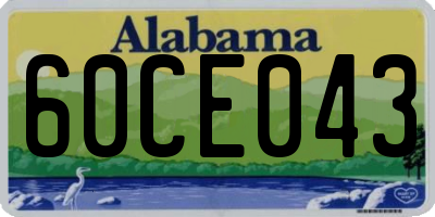AL license plate 60CE043