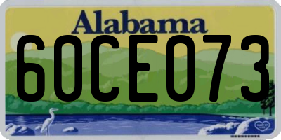 AL license plate 60CE073