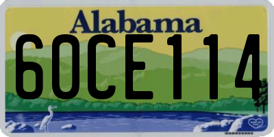 AL license plate 60CE114