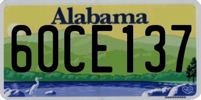 AL license plate 60CE137