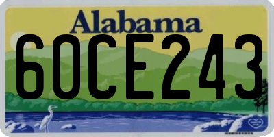 AL license plate 60CE243