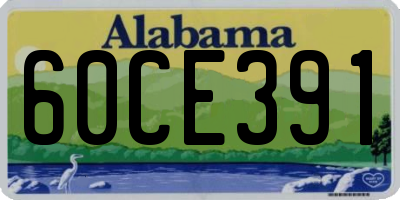 AL license plate 60CE391