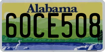 AL license plate 60CE508