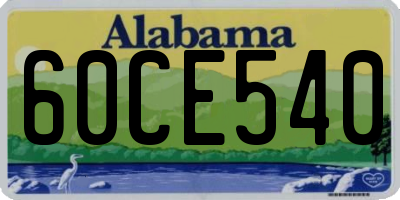 AL license plate 60CE540
