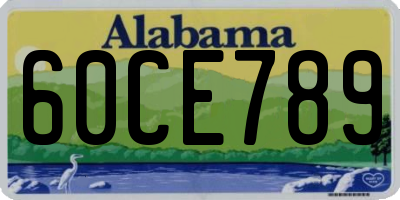 AL license plate 60CE789