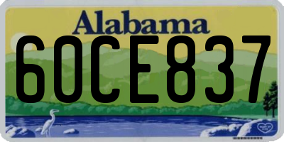 AL license plate 60CE837