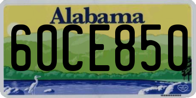 AL license plate 60CE850