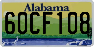 AL license plate 60CF108
