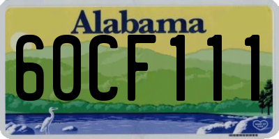 AL license plate 60CF111