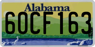 AL license plate 60CF163