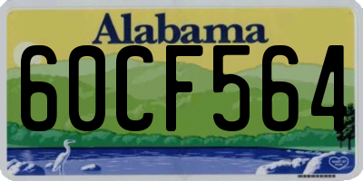 AL license plate 60CF564