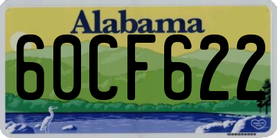 AL license plate 60CF622