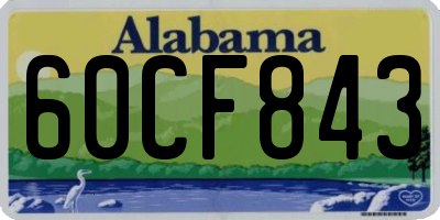 AL license plate 60CF843