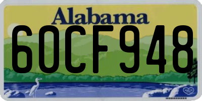 AL license plate 60CF948