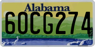 AL license plate 60CG274