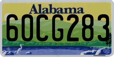 AL license plate 60CG283