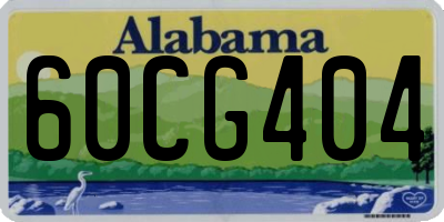 AL license plate 60CG404