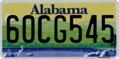 AL license plate 60CG545