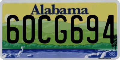 AL license plate 60CG694