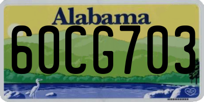 AL license plate 60CG703