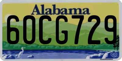 AL license plate 60CG729