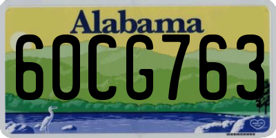 AL license plate 60CG763