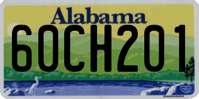AL license plate 60CH201