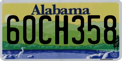 AL license plate 60CH358