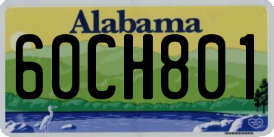 AL license plate 60CH801