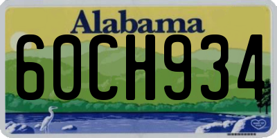 AL license plate 60CH934
