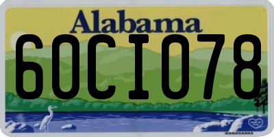AL license plate 60CI078