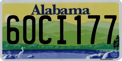 AL license plate 60CI177
