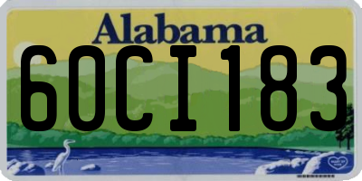 AL license plate 60CI183