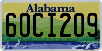 AL license plate 60CI209