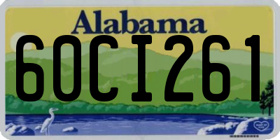 AL license plate 60CI261