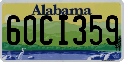 AL license plate 60CI359