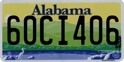 AL license plate 60CI406