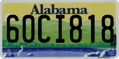 AL license plate 60CI818