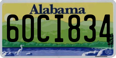 AL license plate 60CI834