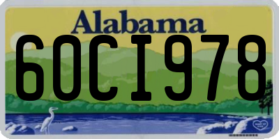 AL license plate 60CI978