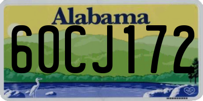 AL license plate 60CJ172