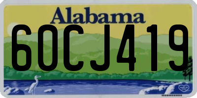 AL license plate 60CJ419