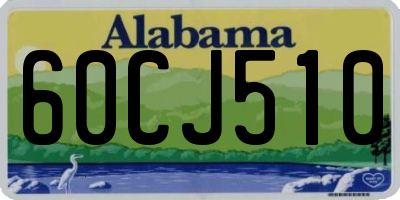 AL license plate 60CJ510