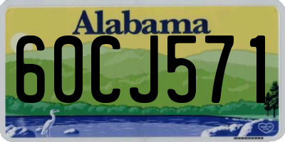 AL license plate 60CJ571